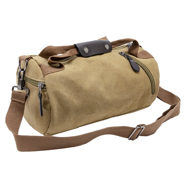 16 Inch Canvas Duffle Bag, Tan